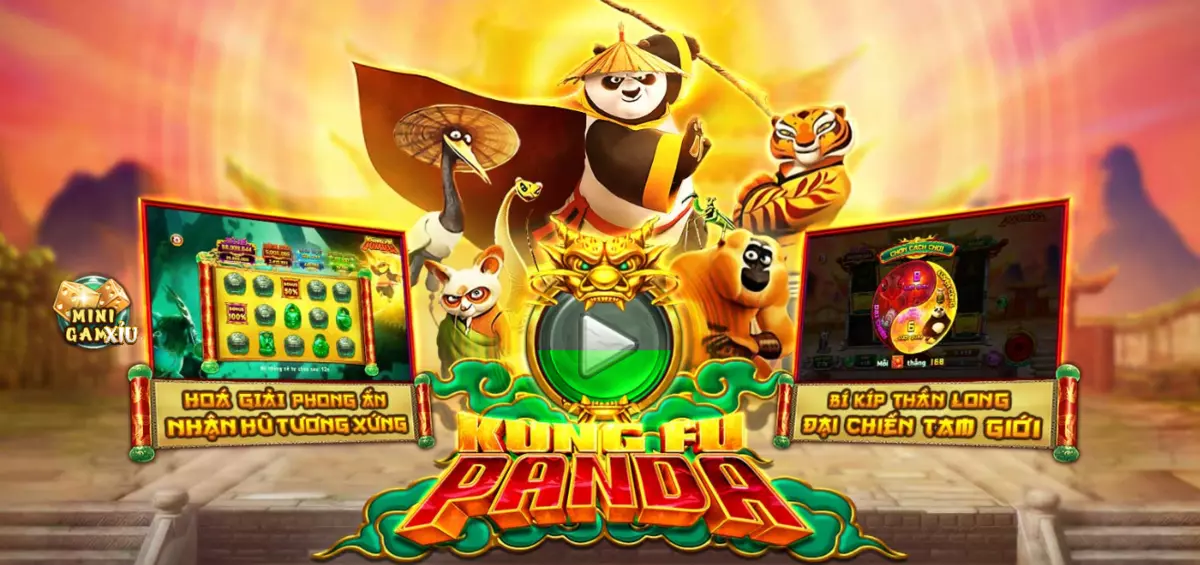 giao diện Slots Game kungfu panda cực đẹp mắt tại IWIN