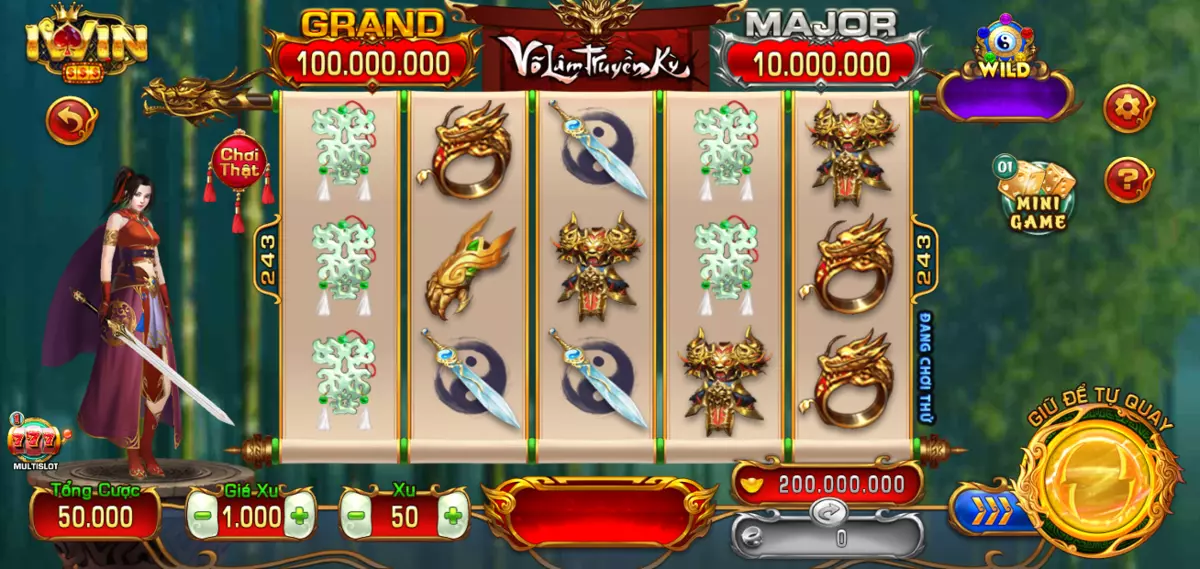 Slots game Võ lâm truyền kỳ nổi tiếng của Tải iWin